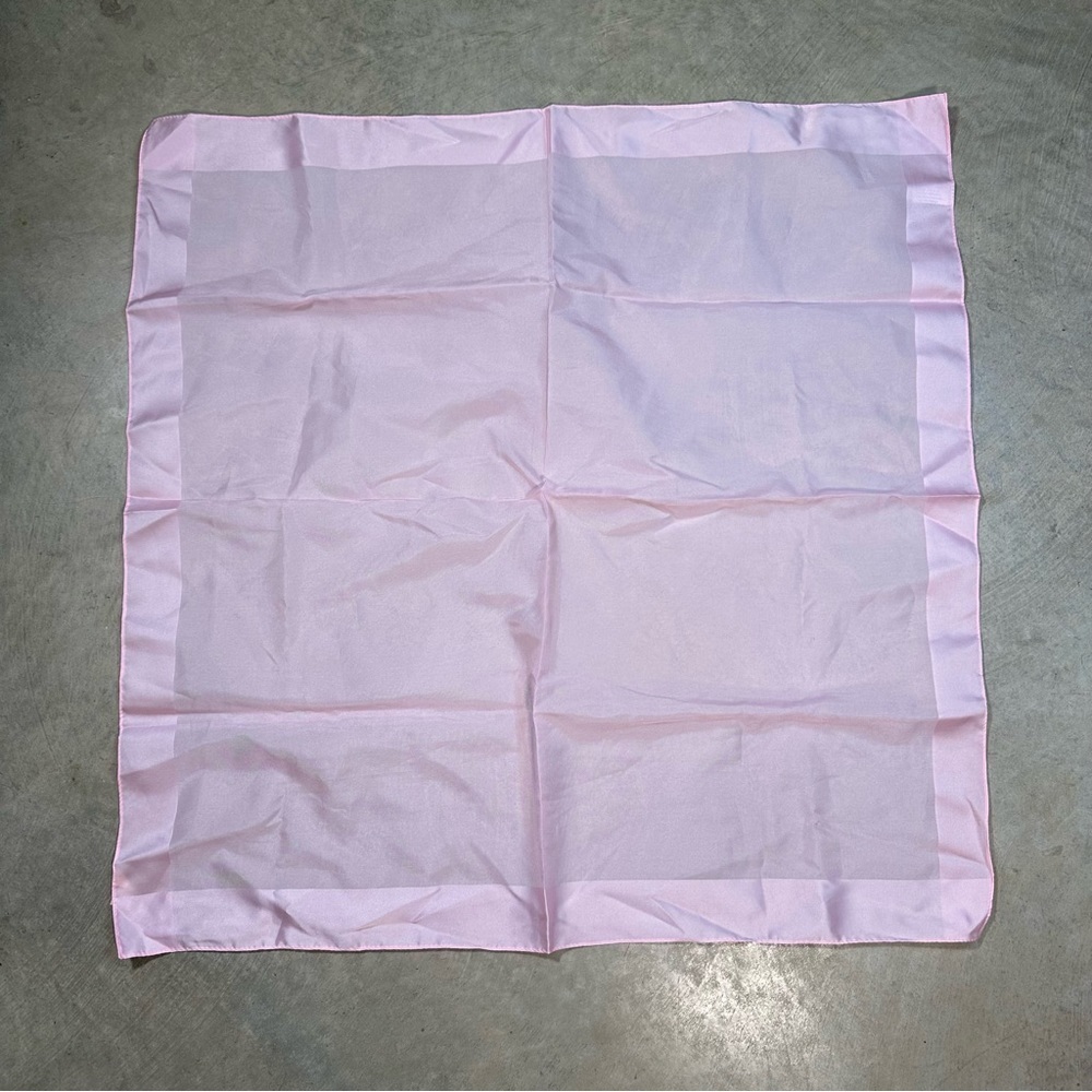 81. Boselli Square Scarf Sheer Pink 100% Polyester